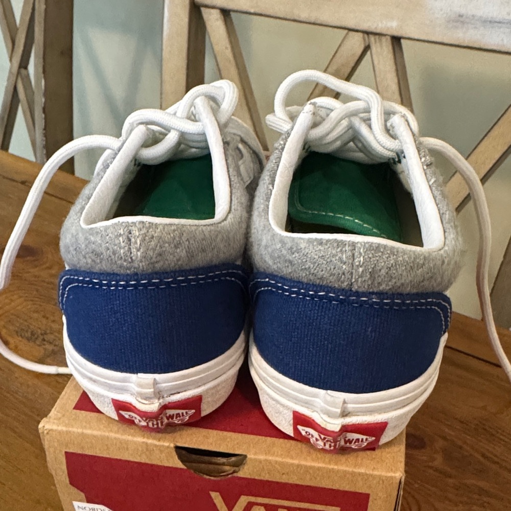 Kids Vans Old Skool -Gray & Blue Casual Sneakers Sz 13 - Picture 5 of 6
